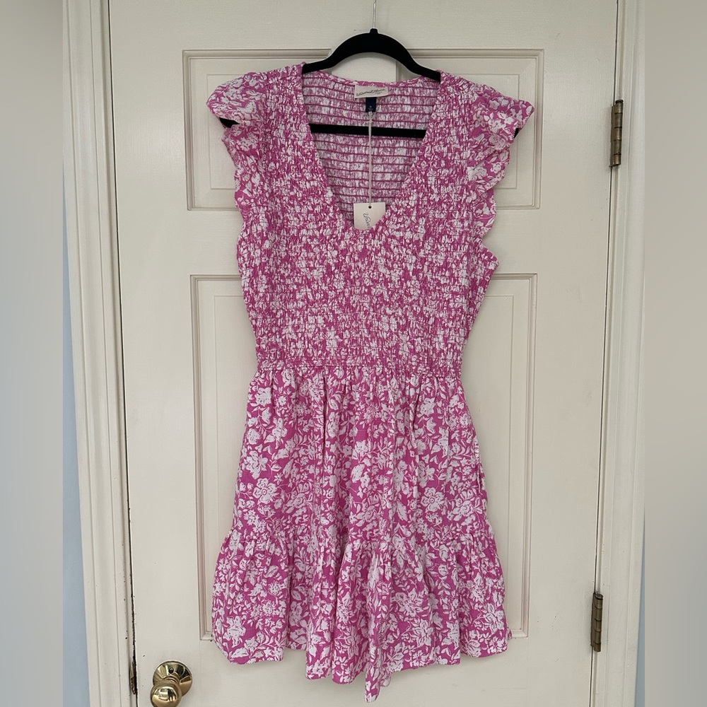 NWT Universal Thread Ruffle Short Sleeve Smocked Mini Dress